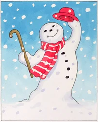 Dancing Snowman, 1996 (wc)
